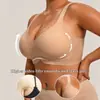 Artículo popular de exportación de Amazon SHEIN: ropa interior para mujer de talla grande, sin costuras, sin aros, cómoda, con escote en V, de color liso