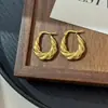 Pendientes Geométricos de Acero Inoxidable Europeos y Americanos, Estilo Nuevo, Versátiles, Retro, Diseño de Lujo Ligero, Pendientes Transfronterizos Simples para Mujer