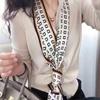 Bufanda larga pequeña de cinta de satén de primavera y otoño bufanda bufanda para mujer bufanda larga para mujer corbata regalo regalo gratis venta al por mayor