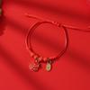 Yiwu pequena mercadoria Ano Novo coelho corda vermelha pulseira atacado temperamento doce bonito cristal vermelho frisado pulseira para as mulheres