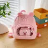 Mochila Estilo Coreano Feminina Tendência Capivara Bolsa Transparente para Dor Mochila Boneca Capivara Desenho Animado Doce e Fofa Estilo Floresta