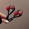 Clip de pelo con forma de disco para la parte posterior de la cabeza para mujer, estilo Ankora Red Love Grab, clip de aire, accesorio para la cabeza, clip de alta calidad