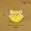 Paisagem em miniatura, criativa e fofa, chapéu de desenho animado que brilha no escuro, adorável figura de coelho, acessórios de decoração DIY, mini enfeites de mesa