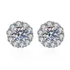 Pendientes de Flor de Camelia Japoneses y Coreanos para Mujer, Tachuelas de Girasol, 1 Quilate, Chapados en Oro, Comercio Electrónico Transfronterizo, Cadena de Suministro en Stock
