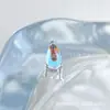 Brincos de Liga de Titânio Astmf-136 Gota d'Água Pedra da Lua Brincos de Titânio G23 Pedra da Lua Joias para Piercing Adorno de Cabeça