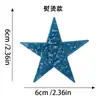 Novos patches bordados com lantejoulas em formato de estrela de cinco pontas para roupas, sapatos e chapéus, usados para decorar e reparar furos, como apliques e emblemas