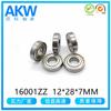 16001ZZ Suministro Directo de Fábrica Cixi 12*28*7mm Rodamiento de Bolas de Ranura Profunda Rodamiento para Aerogenerador