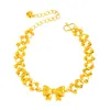 Pulsera de Abalorios Elásticos de Doble Capa con Lazo Dorado Arena Brillante Estilo Mismo de la Joyería de Mano Dulce Princesa Fugitiva para Mujeres