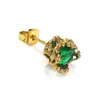 Pendientes redondos europeos y americanos de moda con temperamento ins, incrustados con circonita, pendientes de acero de titanio de alta gama de nicho, unisex