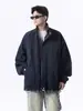 Chaqueta Falsa de Dos Piezas Estilo Workwear Americano para Hombre en Primavera y Otoño Marca de Moda de Gama Alta Atractivo Empalme a Cuadros Chaqueta Deportiva