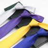 Corbata de hombre lisa de 8 cm negra azul roja gris trabajo profesional negocios novio seguridad corbata al por mayor
