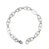 Pulseira de Corrente com Emendas Pig Nose de Aço Inoxidável Transfronteiriça da Amazon, Joia de Aniversário da Moda e Versátil