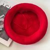 Boina de Lana Transfronteriza para Niños, Bonita Boina, Sombrero de Artista Retro Británico Cálido para Otoño e Invierno para Mujeres, Fábrica de Comercio Exterior