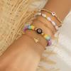 Pulseira de flor esmaltada colorida de pérola moldada de venda quente transfronteiriça da Amazon, acessórios de borboleta, pulseira de cerâmica macia colorida, feminina
