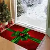 Tapete de casa de diatomita com atmosfera decorativa de Natal estilo Ins, resistente à sujeira e antiderrapante, capacho para porta de entrada