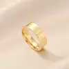 2024 Celebridad de Internet Transmisión en Vivo Venta Caliente Anillo Corrosión Carácter Fu Punto Redondo Nicho Gama Alta Estilo Femenino Lujo Ligero Anillo para el Dedo Anillo de Oro
