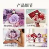 [Selección Premium] Ramo de Rosas Moradas Románticas, Flores Eternas, Ramo Texturizado para San Valentín, Día de la Madre, Regalo de Cumpleaños para Ella