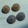 Pendientes Redondos Super Brillantes de Diamante Completo, Pinzas para Orejas de Circonita Resistentes de Lujo Ligero, Pendientes Geométricos Elegantes de Plata 925 para Viajeros de Alto Nivel
