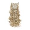 Peluca de comercio exterior para mujer, cabello ondulado grande, clip BB, tarjeta para el cabello, conjunto de siete piezas, Europa y Estados Unidos, 16 tarjetas, pieza de cabello de fibra química, peluca