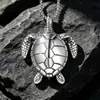 Collar de tortuga de acero de titanio de fuente transfronteriza para hombres y mujeres, colgante de tortuga de longevidad, accesorios de tortuga SP817