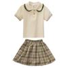 Uniformes de Jardín de Infancia Estilo Solapa 2023 Disfraces de Desempeño para Niños para el 1 de Junio Uniformes Escolares Estilo Británico Estilo Preppy Manga Corta