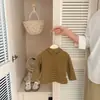 Sudadera para bebé con sombrero de elfo de temática otoñal e invernal, camiseta de manga larga estilo coreano dopamina, capa interior de otoño, capa base