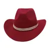 Chapéu de jazz estilo europeu e americano britânico transfronteiriço da Amazon para homens e mulheres, chapéu com acessórios de strass brilhantes de alta qualidade, chapéu de cowboy para atacado