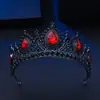Comercio Exterior Exportación Más Vendido Set de Pendientes Corona de Novia Tiara Diadema Azul Princesa Elsa para Mujer Elegante