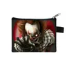 Bolsa para Monedas con Tema de Payaso Transfronterizo Bienvenida a Derry Town Mini Bolsa de Almacenamiento para Monedas Portátil con Cremallera Tarjetero