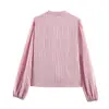 Ropa de Moda Europea y Americana Transfronteriza, Camisa Decorativa de Rayas de Moda de Venta Caliente en Aliexpress