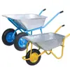 Carrinho de Engenharia de Roda Única Empurrado Manualmente Caminhão de Lixo Caminhão de Balde Carrinho de Transporte de Aço Inoxidável Carrinho de Veículo de Engenharia Duas Rodas
