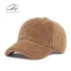 Sombrero de Sol Estilo Coreano para Mujer, Gorra de Béisbol de Lana de Cordero de Invierno, Sencilla Retro Lisa de Color Sólido Gorra de Pato, Casual Versátil