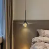 Lámpara de araña moderna minimalista de lujo ligero para mesita de noche de dormitorio principal, lámpara de comedor, araña de cristal ultrachica de diseñador para pared de fondo de sala de estar