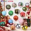 Globo de aluminio con diseño de bola redonda, campana y bola cuadrada 4D de 22 pulgadas para Navidad transfronteriza de Amazon.