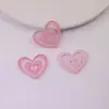 Llavero Colgante de Corazón de Acrílico con Doble Capa de Purpurina para Manualidades DIY, Colgantes, Joyería, Materiales, Accesorios