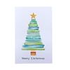 Tarjetas de felicitación navideñas de árbol de Navidad de acuarela de cuatro lados transfronterizas con sobres tarjetas de felicitación navideñas pintadas a mano tarjetas de felicitación navideñas