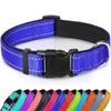 Collares reflectantes de nailon transfronterizos cuidadosamente seleccionados para perros, collares ajustables para mascotas para perros pequeños y medianos, venta al por mayor multicolor, collares de seguridad para perros medianos