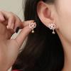 Aretes Rojos de León Pequeño para el Año Nuevo, Festivos Aretes de Estilo Chino Nuevo 2024, Aretes Estilo Año Nuevo para Mujeres