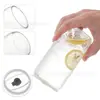 Taza nueva de vidrio de borosilicato, vaso para cola con tapa y popote de plástico, frasco tipo mason jar, taza para jugo y café, vaso para beber de doble uso