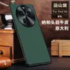 Capa para Celular OPPO Find X6 Couro Genuíno Nappa Cobertura Total Leve Sensação de Pele Resistente a Quedas Capa Protetora Estilo Novo para Negócios