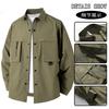 Camisa Casual Retro Estilo Americano NASA para Hombre de Manga Larga Holgada Moda Estilo Japonés Marca de Moda Tendencia Cómoda Camisa Versátil