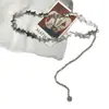 Cadena para la Cintura con Borlas de Estrella Dulce Fresca Sexy Y2K Falda Uniforme Fajín Accesorios de Cinturón Cruzado para Chica JK Lolita