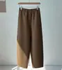 Calça banana estilo europeu, produtos europeus de alta qualidade, espessa, modelagem solta, afina a silhueta, calça harém casual de lã estilo vovó, calça de moletom para mulheres