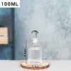 Botella de Aroma No Inflamable Botella de Aroma de Columna Romana Botella de Aroma de Vidrio Transparente Botella de Perfume de Ratán Adornos Botella Vacía
