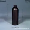 Botella Redonda de HDPE Negra con Boquilla Puntiaguda Bloqueadora de Luz, Botella para Esmalte de Uñas Gel UV, Contenedor de Tinta Exprimidor