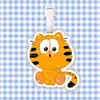 Etiqueta de bagagem de gato Garfield, pingente de mochila, corrente para pendurar, decoração, mercadoria de fã e acessórios