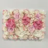 Fondo de Pared de Flores Artificiales Arreglo Floral para Fondo de Transmisión en Vivo de Influencer Hortensia Rosa Arreglo de Flores de Plástico para Sala de Transmisión en Vivo