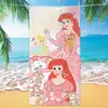 Toalla de Playa de Microfibra de Dibujos Animados de Princesas Disney Suave de Secado Rápido Toalla de Baño Infantil Toalla de Yoga para Vacaciones de Verano