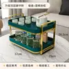 Estante de almacenamiento para tazas, portavasos para la sala de estar, bandeja de secado de doble capa para tazas de té de vidrio, gadget de escritorio para el hogar
