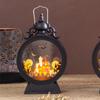 Decoraciones de Halloween Bolso Retro Redondo Velas Digitales Linternas de Viento de Calabaza Atrezo de Diseño de Atmósfera Creativa Decoraciones